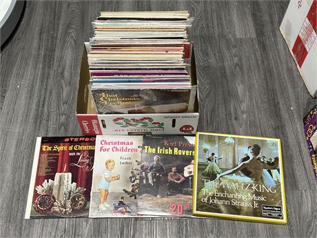 BOX FULL OF MISC RECORDS - CONDITION VARIES