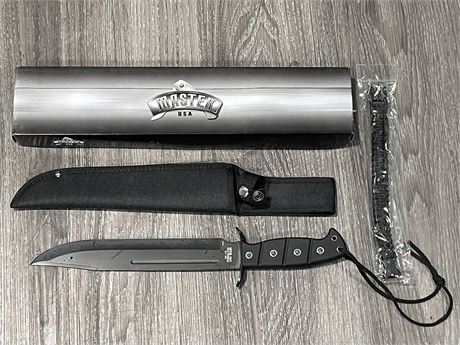 NEW MASTER USA KNIFE W/ SHEATH - 15” LONG