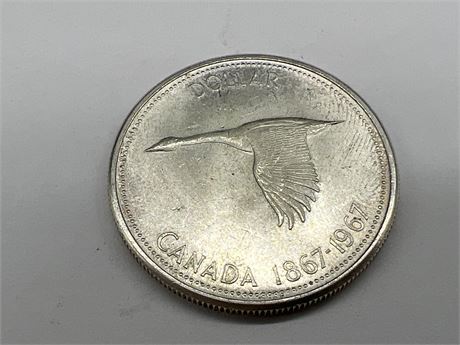 1967 SILVER CANADIAN CENTENNIAL DOLLAR