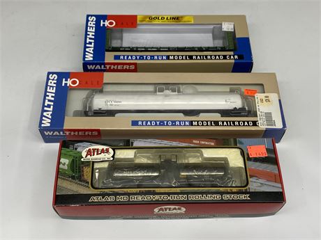3 WALTHERS / ATLAS TRAIN MODELS - RETAIL $56 COMBINED