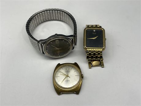 2 VINTAGE SEIKO WATCHES & CLEBAR INCABLOC AUTOMATIC WATCH