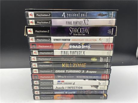 15 MISC PS2 GAMES - OVER HALF HAVE INSTRUCTIONS