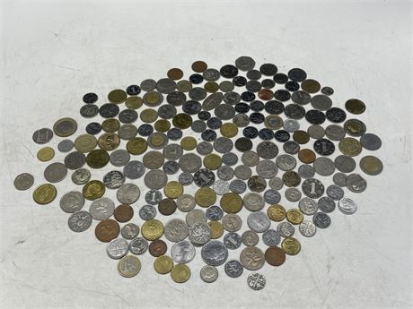 LARGE LOT OF MISC WORLD COINS