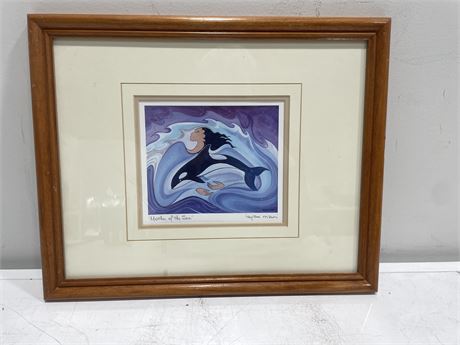 MOTHER OF THE SEA IOYAN MANI SIGNED ORCA PRINT 15”x12”
