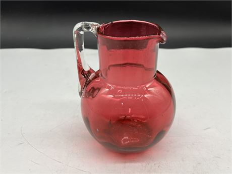 CRANBERRY GLASS JUG (6” tall)