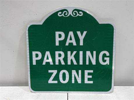METAL PAY PARKING STREET SIGN (24”x24”)