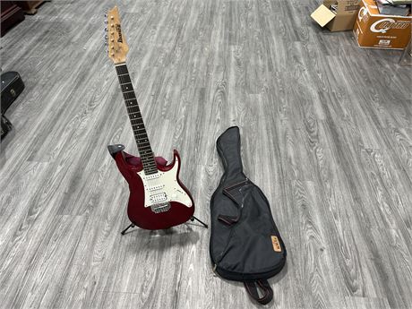 IBANEZ ELECTRIC GUITAR W/ STAND & CARRY BAG