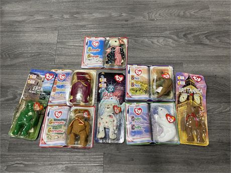 LOT OF 8 MCDONALDS BEANIE BABIES TY IN PACKAGES