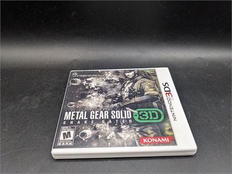 RARE - METAL GEAR SOLID SNAKE EATER 3D - CIB - VERY GOOD CONDITION - 3DS
