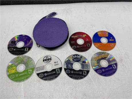 7 LOOSE DISC GAMECUBE GAMES WITH CASE
