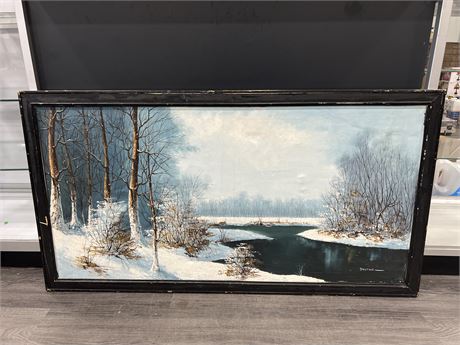 SIGNED ORIGINAL OIL ON CANVAS PAINTING - 51”x28
