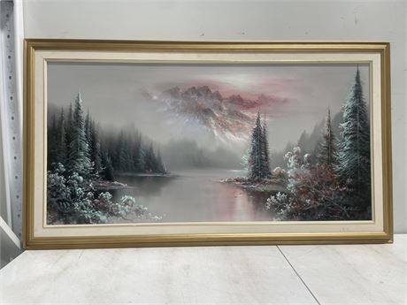 LARGE SIGNED OIL ON CANVAS PAINTING (54”x30”)