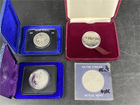 82’ CONSTITUTION COIN, (2) 100 YEAR ANNIVERSARY COINS, & 77’ RCM SILVER JUBILEE