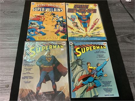 4 GIANT PAGE DC COMICS