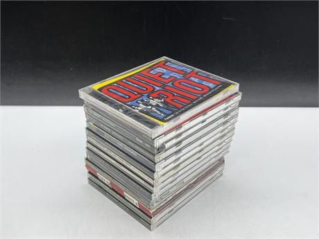 14 GOOD TITLE CDS - QUIET RIOT, SKID ROW & ECT - ALL SUPER CLEAN - 1 SEALED