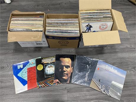 3 BOXES OF VARIOUS RECORDS - CONDITION VARIES