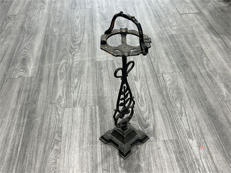 VINTAGE CAST IRON ASHTRAY STAND (24” tall)