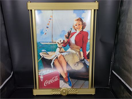 1954 COCA-COLA PICTURE/FRAME (HIGH QUALITY REPRODUCTION)