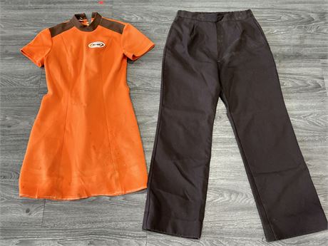 VINTAGE A&W EMPLOYEE OUTFIT