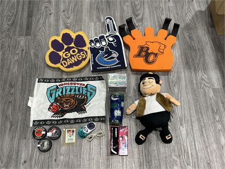 LOT OF SPORTS COLLECTABLES