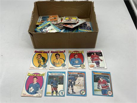 BOX OF MISC 1970s NHL CARDS