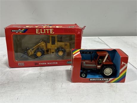 1:32 SCALE DIECAST BRITAINS TRACTOR & 1:32 SCALE PLASTIC TRACTOR
