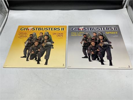 2 GHOSTBUSTER SINGLES - EXCELLENT (E)