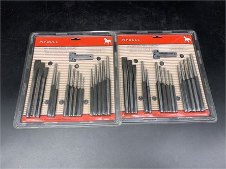 (2) 16 PC INDUSTRIAL PUNCH & CHISEL SET