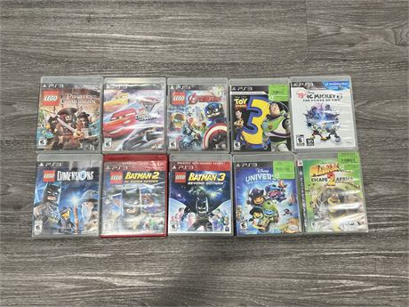 10 PS3 GAMES - CONDITION VARIES