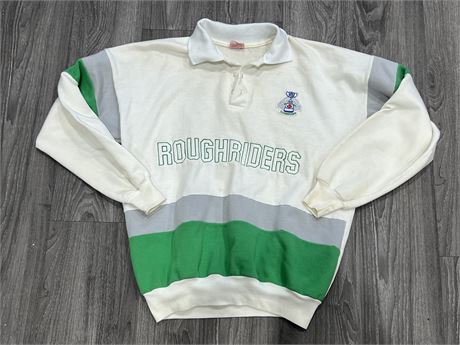 1989 SASKATCHEWAN ROUGHRIDERS GREY CUP CHAMPIONS PULL OVER SIZE L