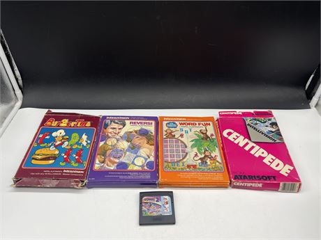 4 INTELLEVISION GAMES IN BOX + SONIC 2 GAME GEAR