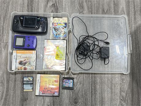 TRAY OF VIDEO GAME ITEMS