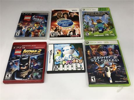 5 ASSORTED VIDEO GAMES