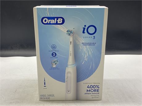 NEW ORAL B IQ SERIES 3 ELECTRIC TOOTHBRUSH