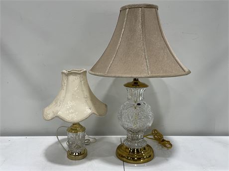 26” PIN WHEEL CRYSTAL LAMP & 15” PINWHEEL LAMP (BOTH WORK)