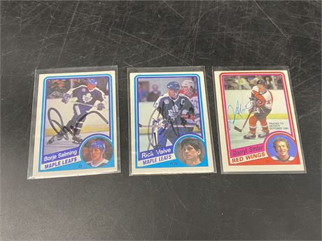3 AUTOGRAPHED NHL CARDS