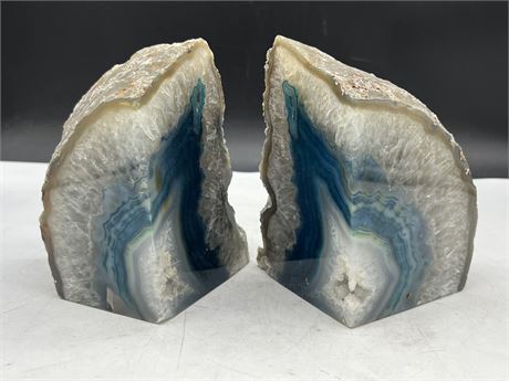 HEAVY / DENCE AGATE BOOK ENDS (7”)