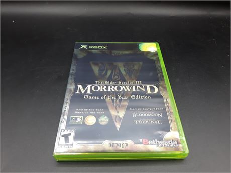 MORROWIND GAME OF THE YEAR EDITION - VERY GOOD CONDITION - XBOX