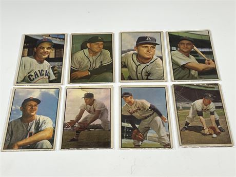 (8) 1953 MLB PARKHURST CARDS