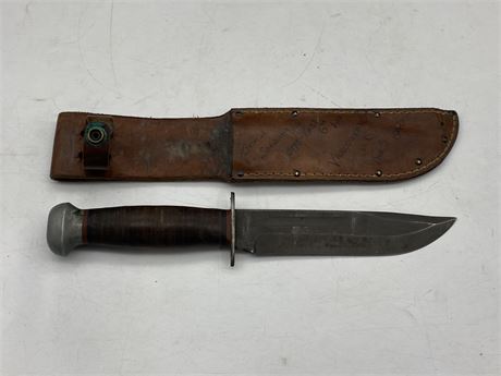 HUNTING KNIFE W/SHEATH (6” blade)
