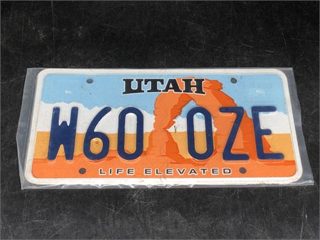 UTAH “LIFE ELEVATED” LICENSE PLATE (GOOD CONDITION)
