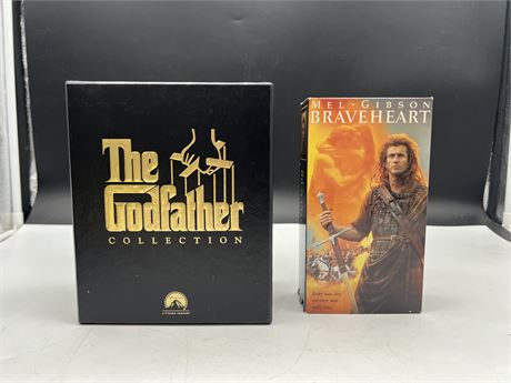 THE GODFATHER COLLECTION / BRAVEHEART VHS