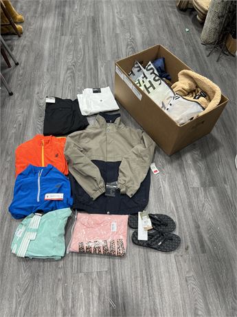 LOT OF MOSTLY NEW W / TAGS CLOTHING
