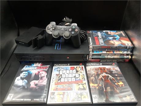 PS2 CONSOLE WITH GAMES - VERY GOOD CONDITION