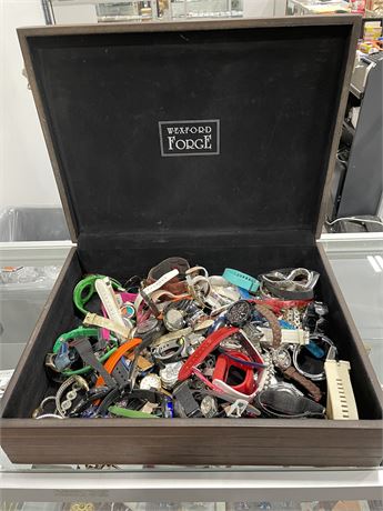 LARGE BOX OF WATCHES