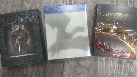 3 BLU-RAY GAME OF THRONES  BOX SETS