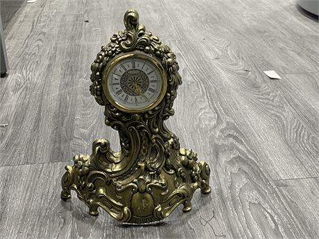 VINTAGE ART DECO ORNATE WEST GERMANY CLOCK (MADE IN ITALY) (12”)
