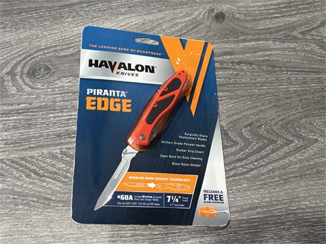 NEW HAVALON PIRANTA EDGE FOLDING KNIFE W/ SHEATH