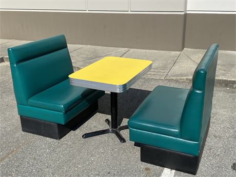 RETRO DINER SET (Benches are 36”W/38”T - Table is 36”W/29.5”T)