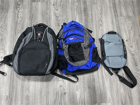 3 BACKPACKS 1 NEW WITH TAGS